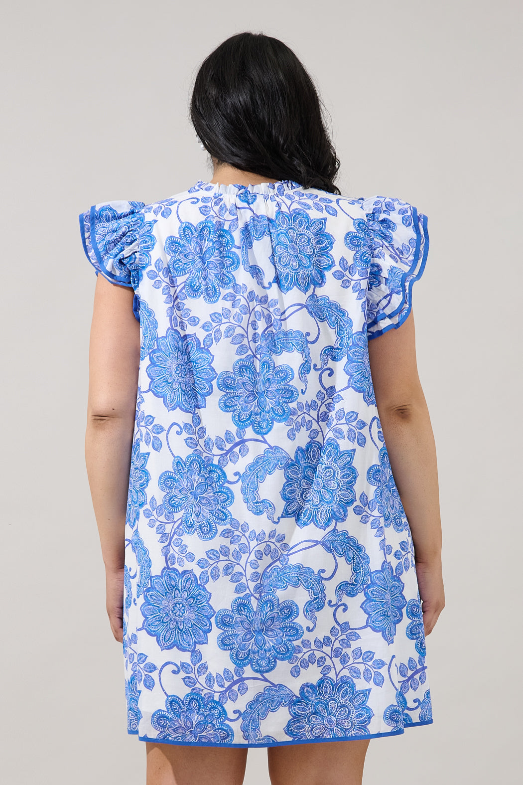 Merina Shift Mini Dress Floral Curve