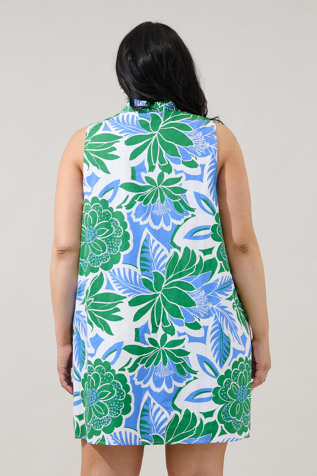 Kelsia Sleeveless Shift Mini Dress Diviny Tropical Curve