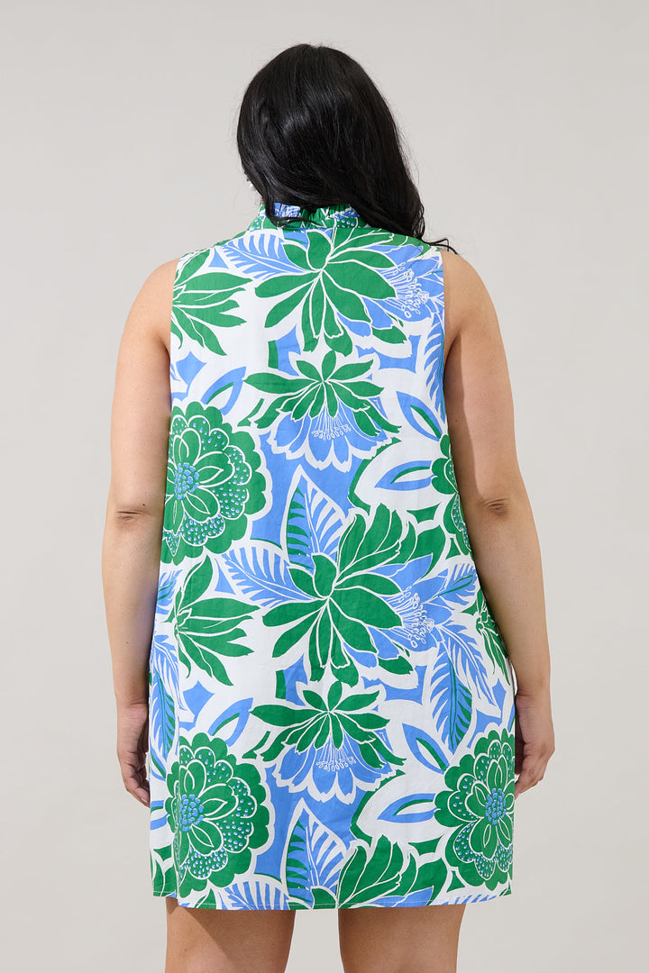 Kelsia Sleeveless Shift Mini Dress Diviny Tropical Curve