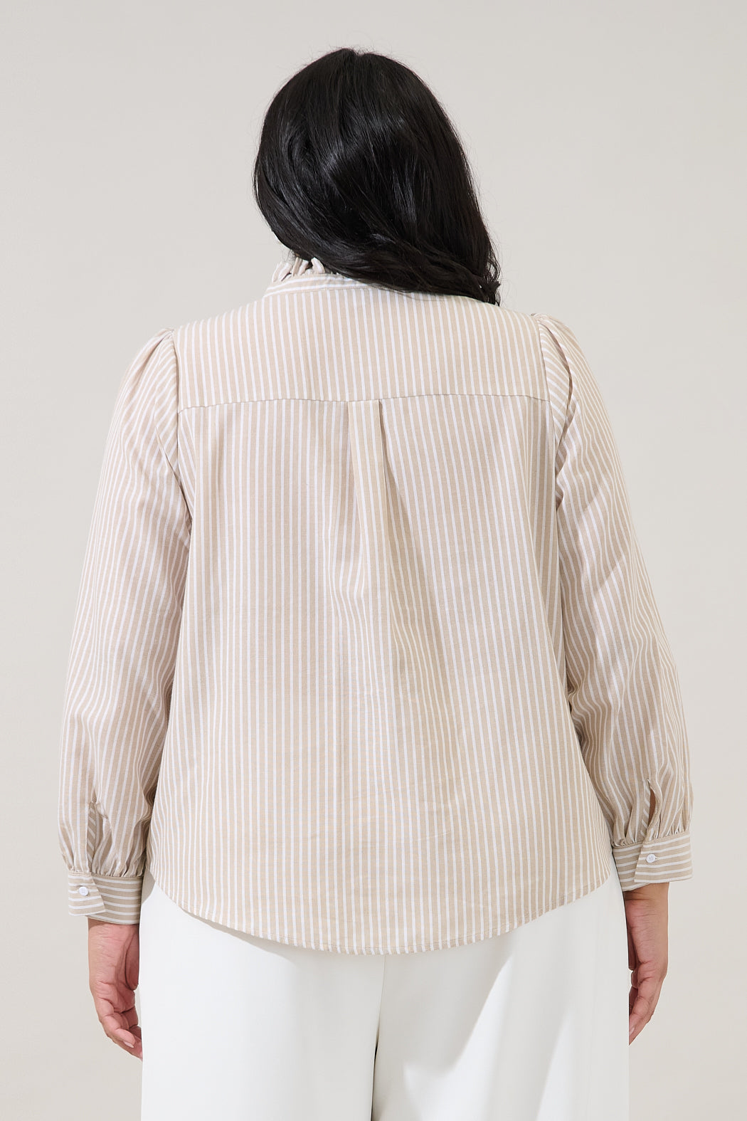 Sandy Striped Doris Button Down Shirt Curve