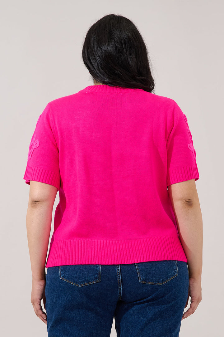Winsley Floral Embroidered Sweater Top Curve