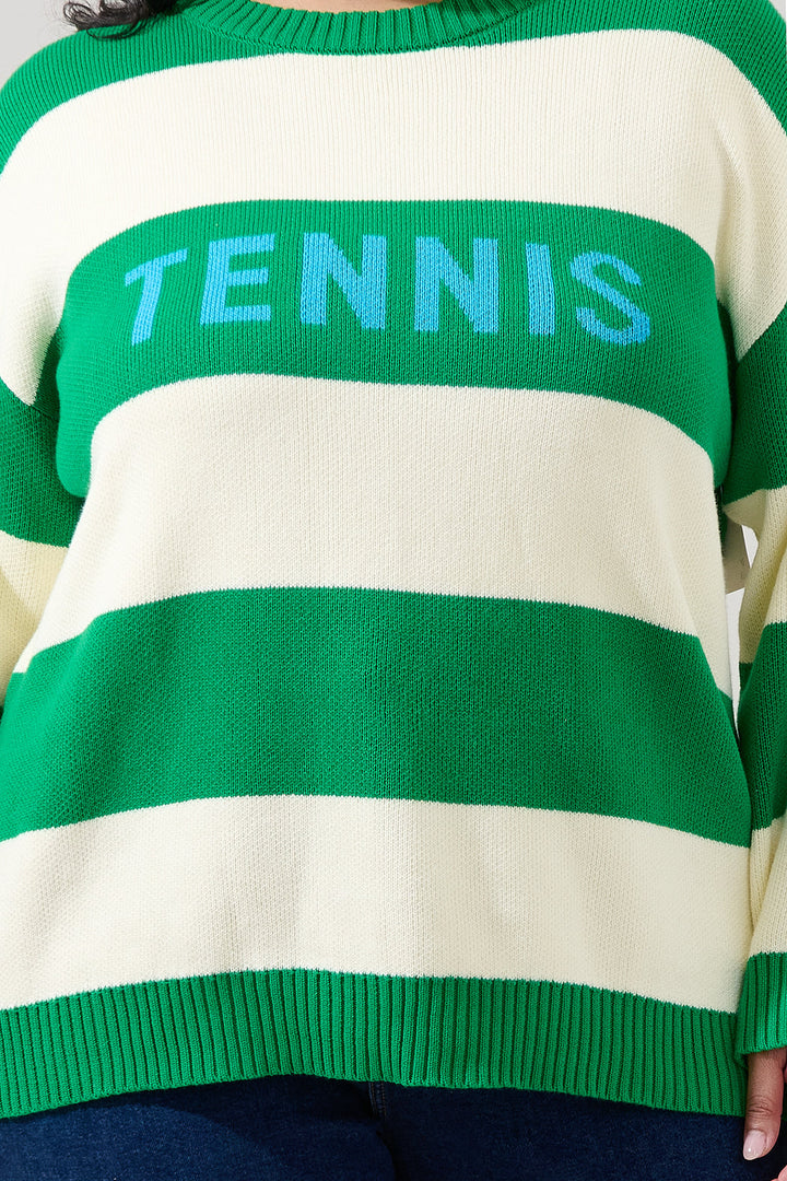 Tennis Stripe Sweater Curve