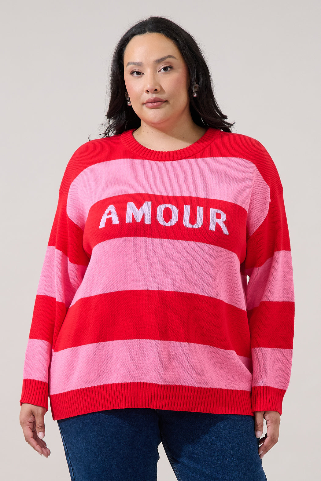 Amour Stripe Sweater Curve