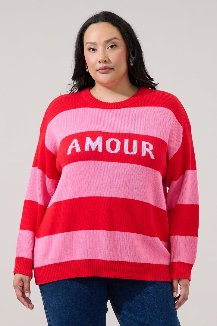 Amour Stripe Sweater Curve
