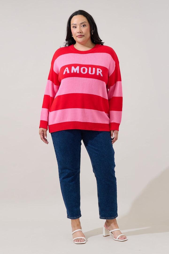 Amour Stripe Sweater Curve