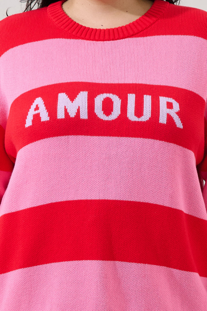 Amour Stripe Sweater Curve