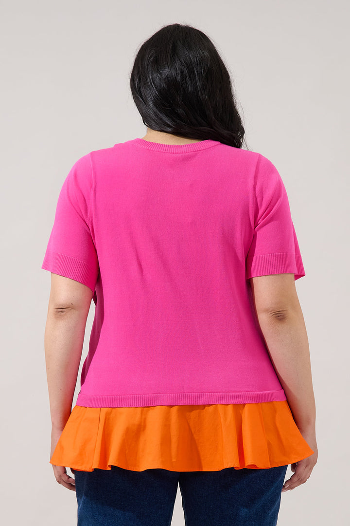 Jessica Mix Media Knit Top Curve