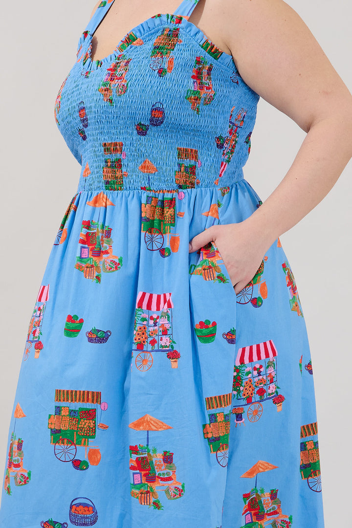 Panola Smocked Maxi Dress Flower Mart Curve