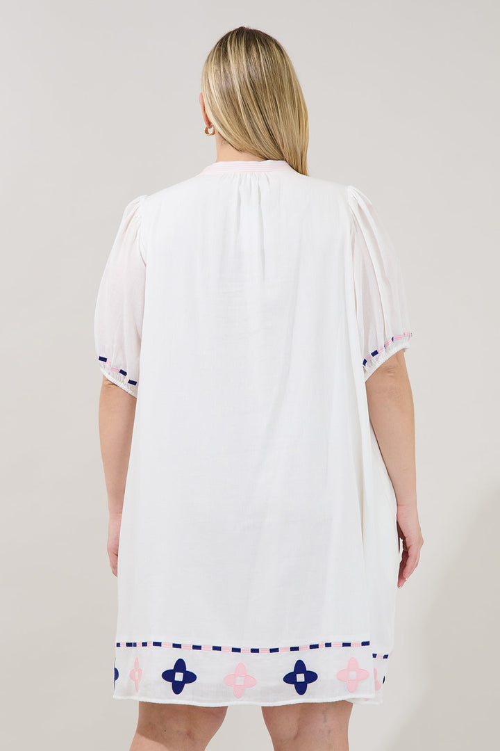 Dervina Embroidered Shift Mini Dress Curve
