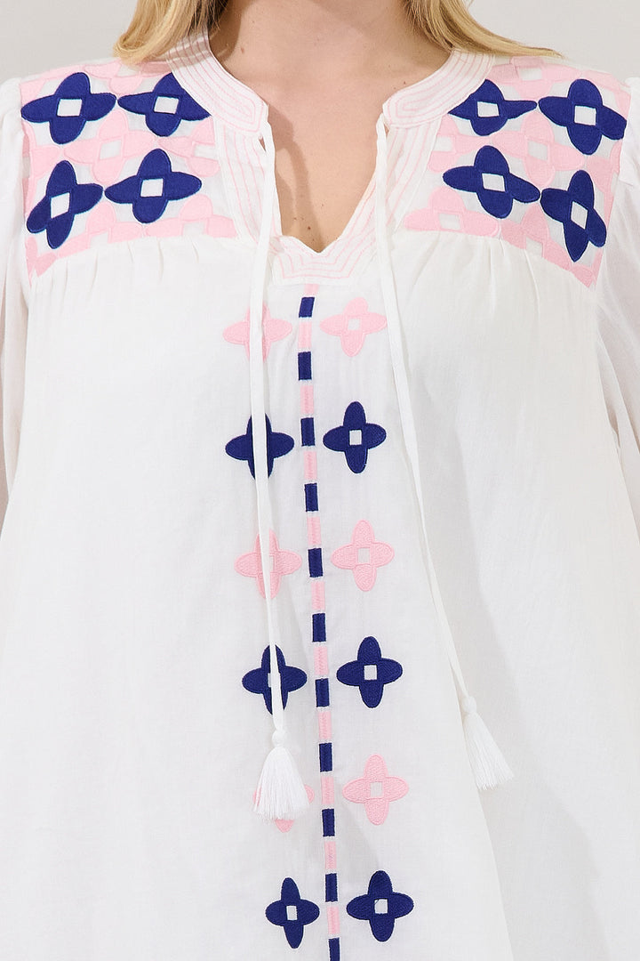 Dervina Embroidered Shift Mini Dress Curve