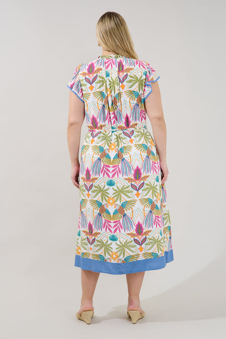 Adelina Shift Midi Dress Tropical Curve