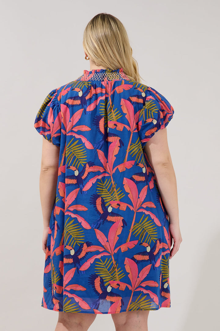 Vermina Shift Mini Dress Tropical Curve