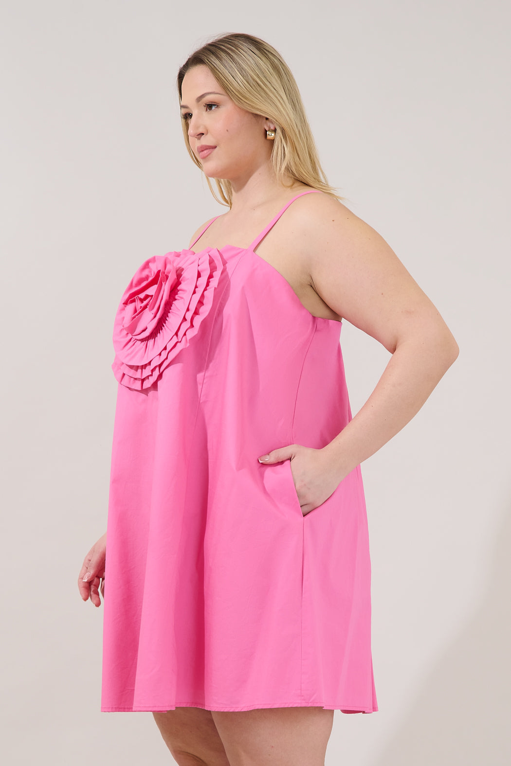 Raisley Rose Shift Mini Dress Curve