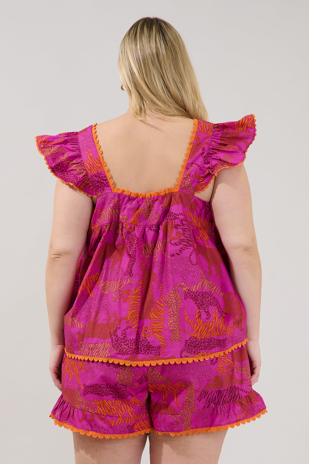In the Jungle Ada Ruffle Top Curve