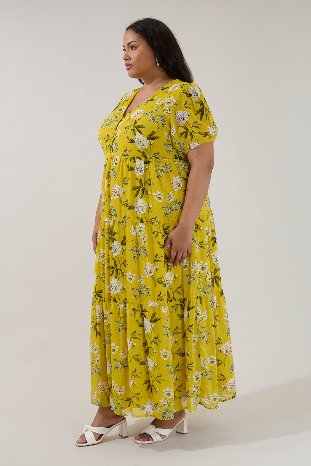 Tiered Maxi Dress Verisa Floral Curve