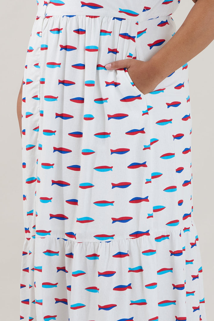 Evianna Flutter Maxi Dress Fresh Catch Curve