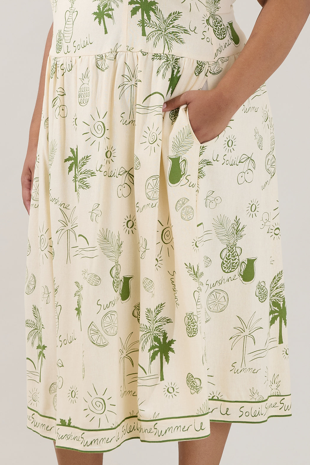 Selry Smocked Midi Dress Soleil Curve
