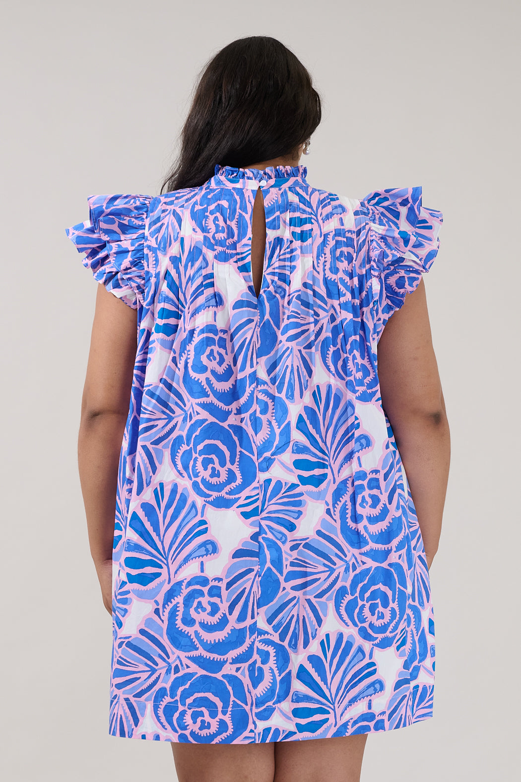 Lovel Shift Mini Dress Floral Curve