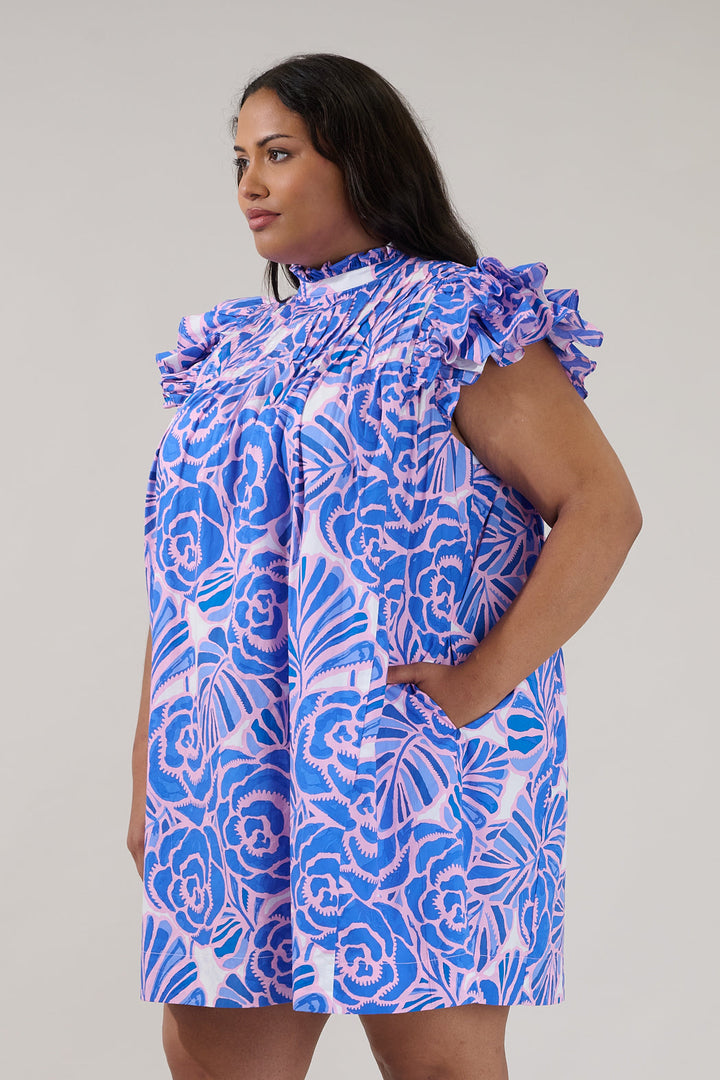 Lovel Shift Mini Dress Floral Curve
