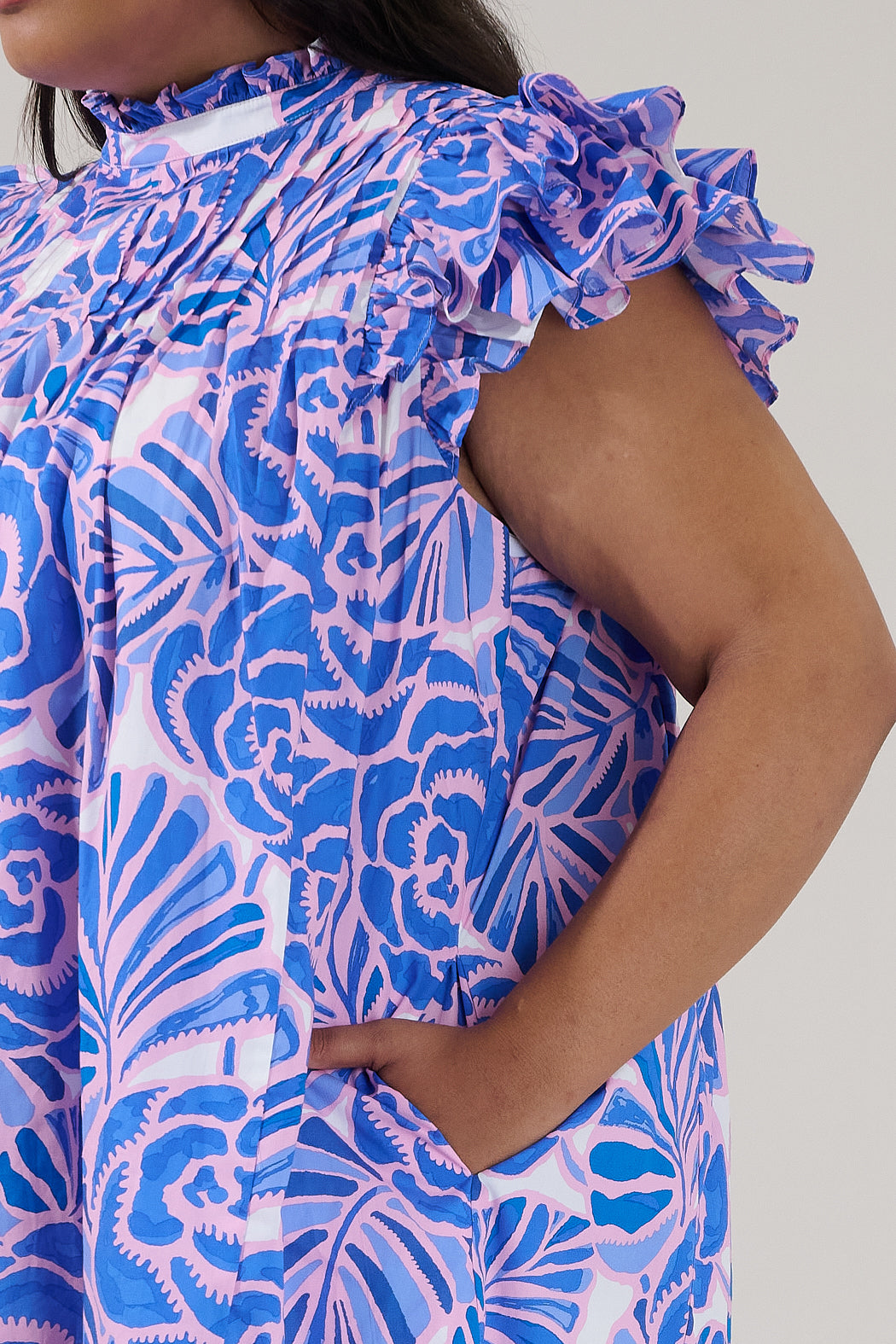 Lovel Shift Mini Dress Floral Curve