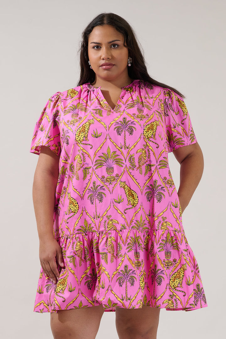 Azari Shift Mini Dress Pantheress Curve
