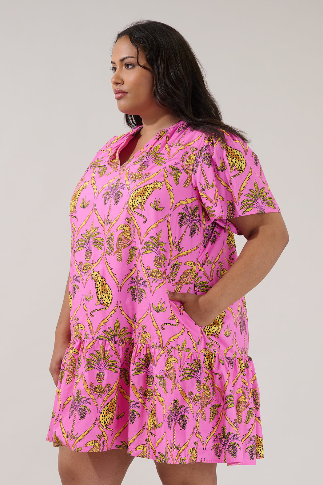 Azari Shift Mini Dress Pantheress Curve