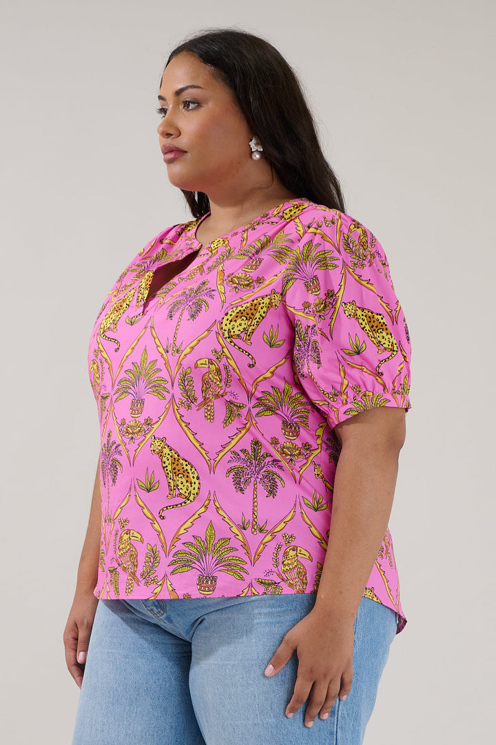 Neli Split Neck Top Pantheress Curve