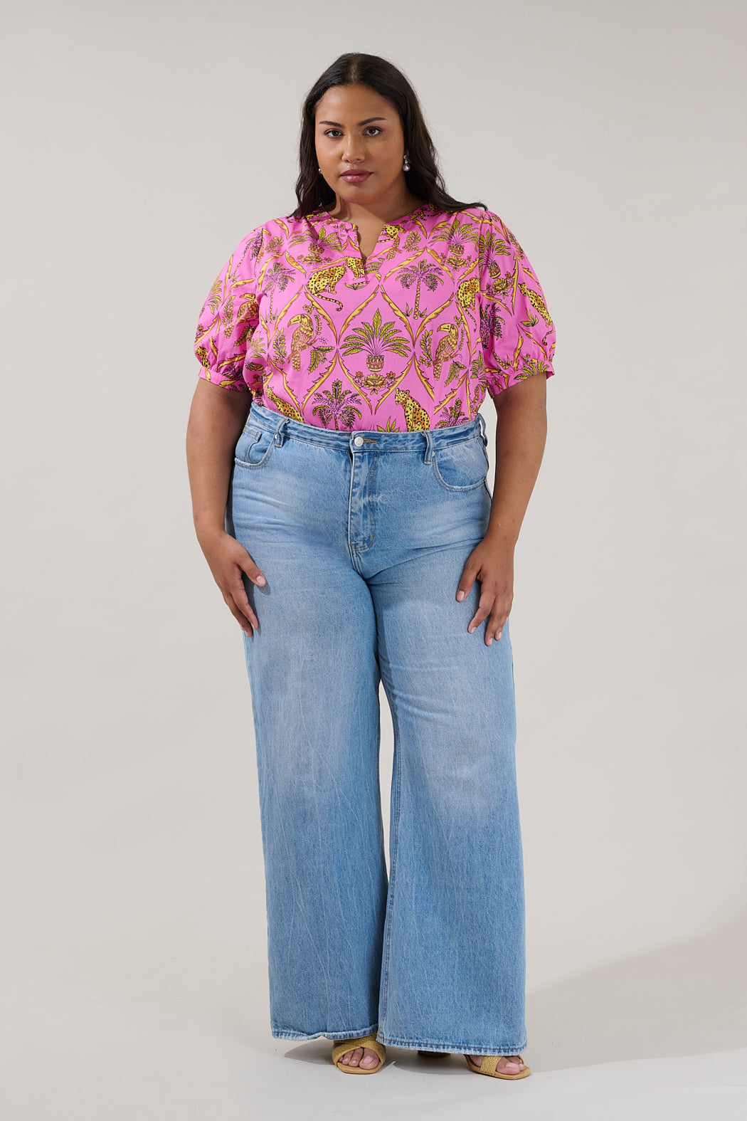 Neli Split Neck Top Pantheress Curve