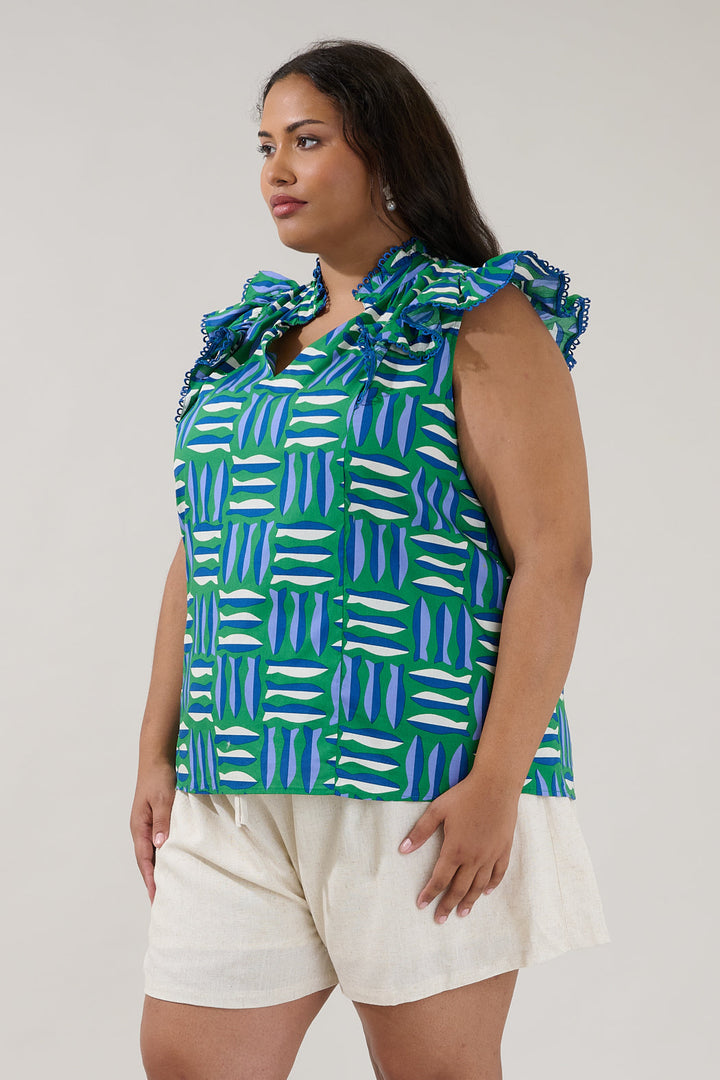 Rayen Ruffle Top Marlin Curve