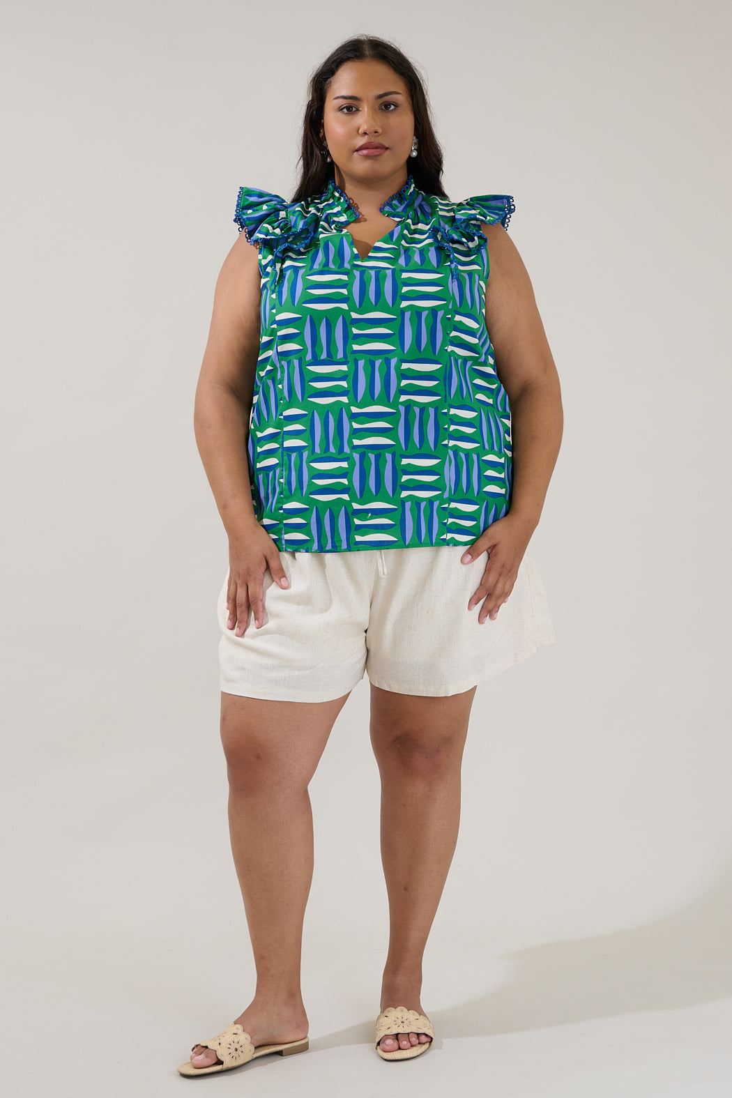 Rayen Ruffle Top Marlin Curve