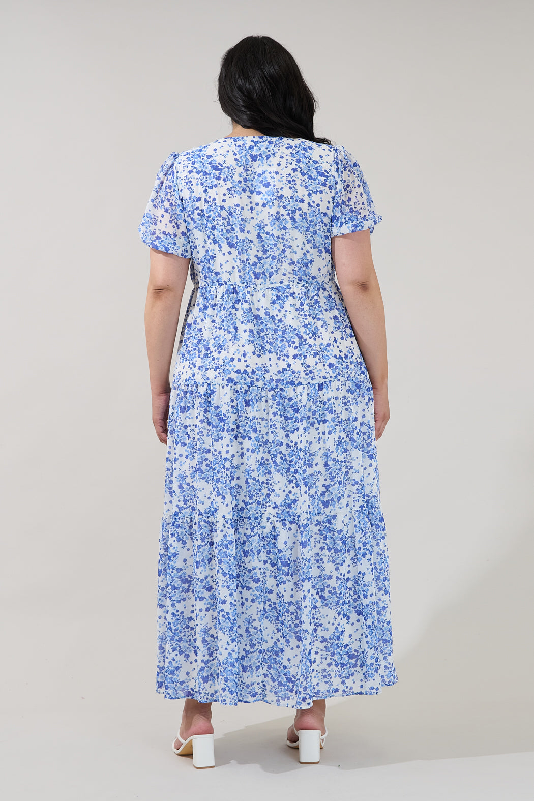 Tiered Maxi Dress Floral Curve