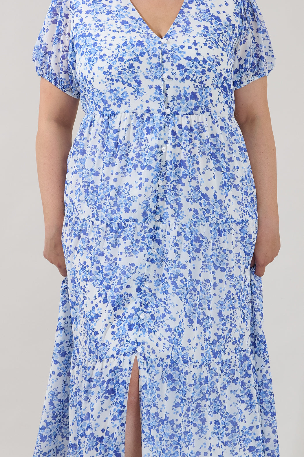 Tiered Maxi Dress Floral Curve
