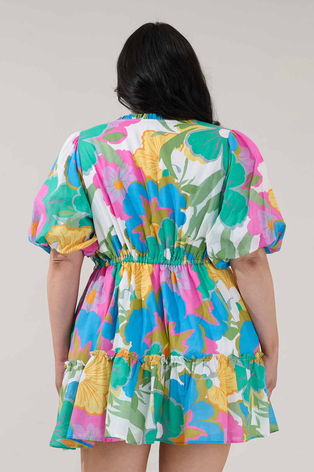 Noella Shift Mini Dress Floral Curve