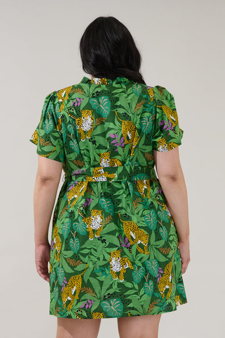 Ema Shift Mini Dress Tropical Curve
