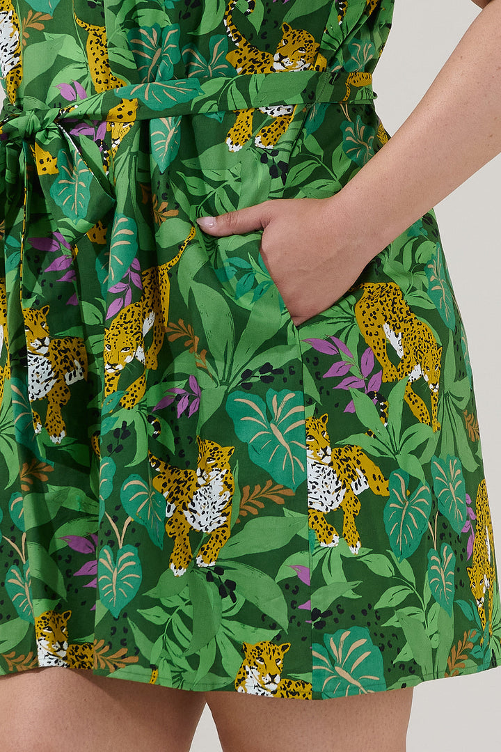 Ema Shift Mini Dress Tropical Curve