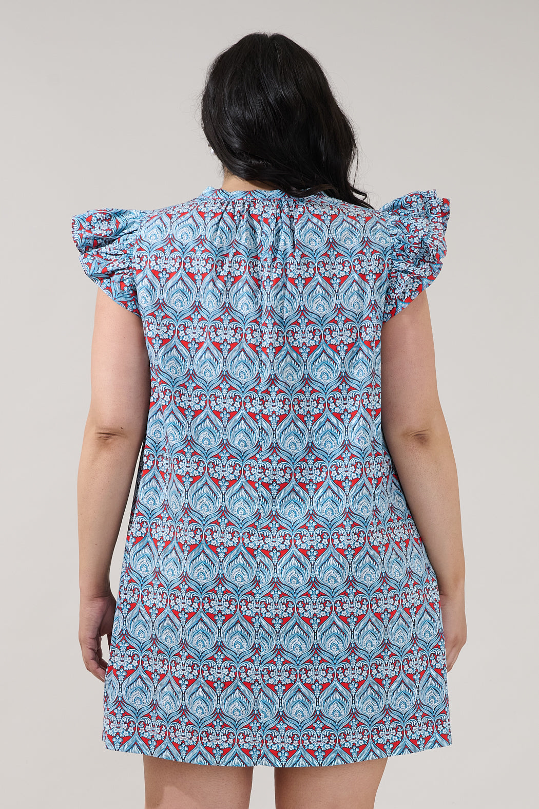 Evalyn Ruffle Mini Dress Floral Curve