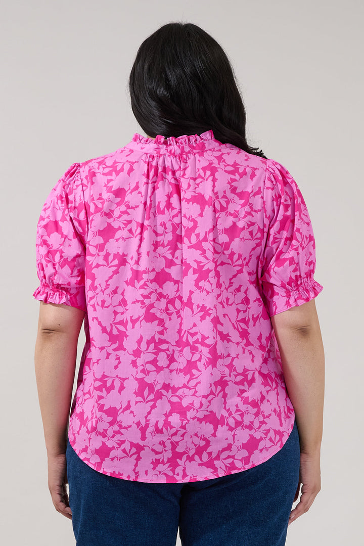 Clove Puff Sleeve Top Petunia Curve