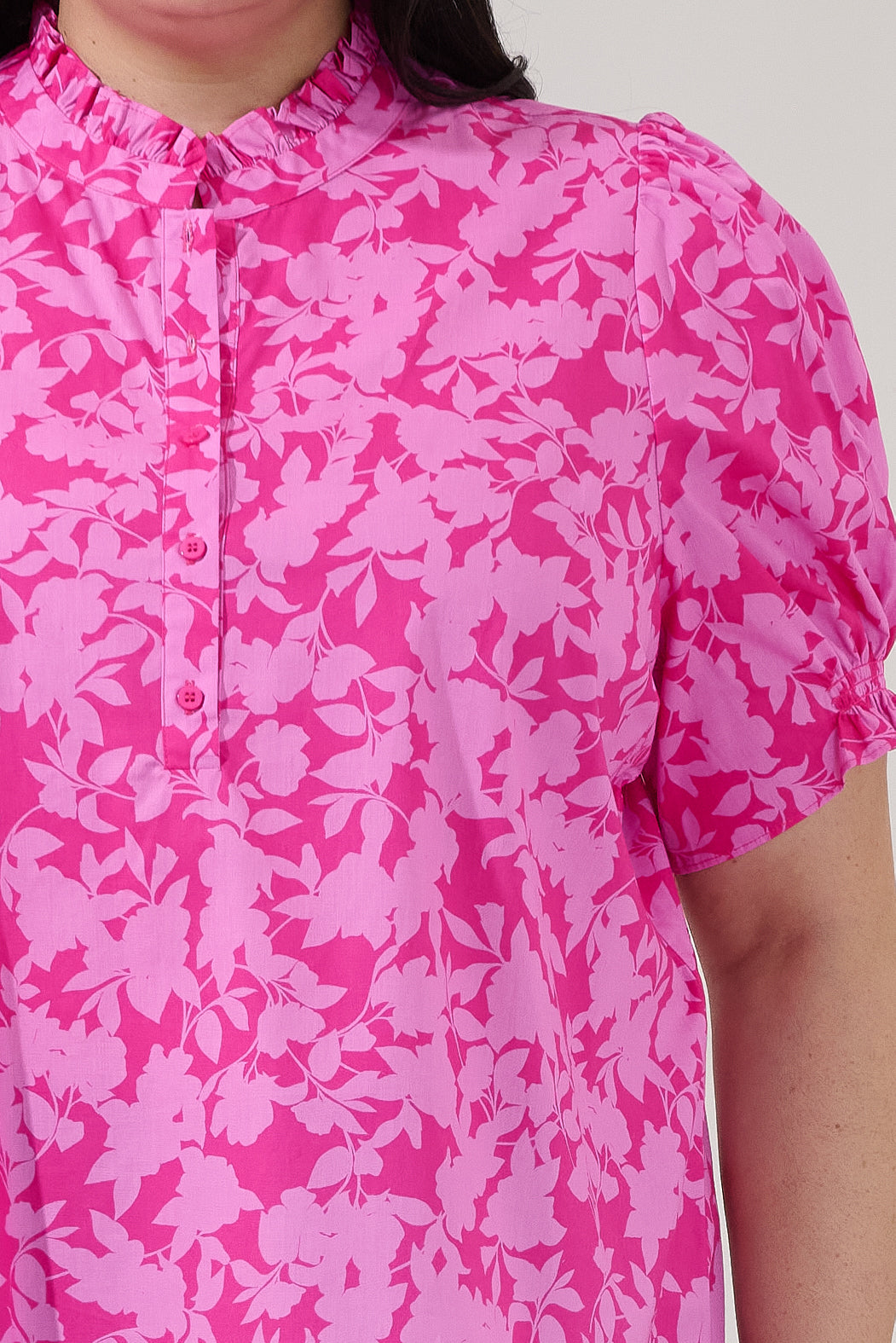 Clove Puff Sleeve Top Petunia Curve