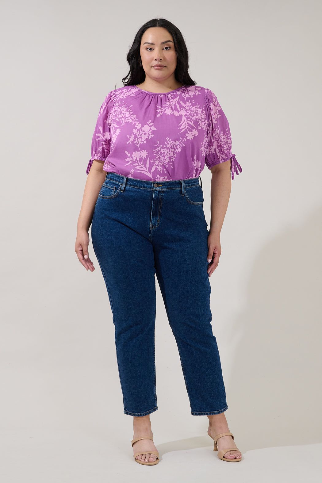 Kareli Puff Sleeve Top Orchid Curve