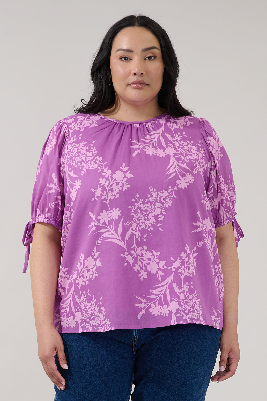 Kareli Puff Sleeve Top Orchid Curve