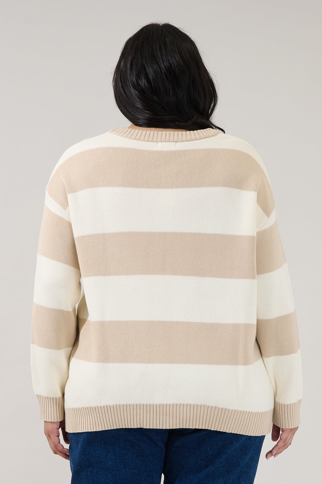 Bonjour Stripe Sweater Curve