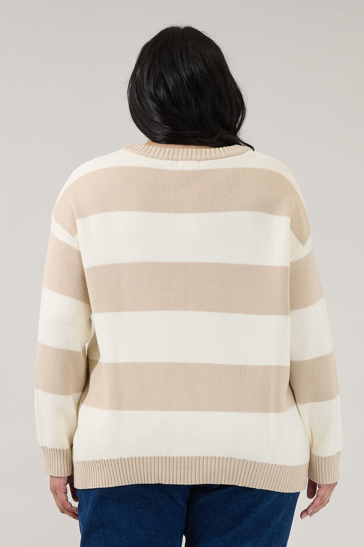 Bonjour Stripe Sweater Curve