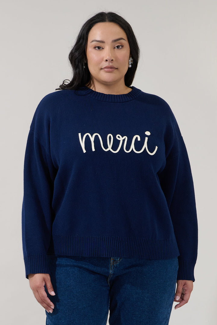 Merci Long Sleeve Sweater Curve