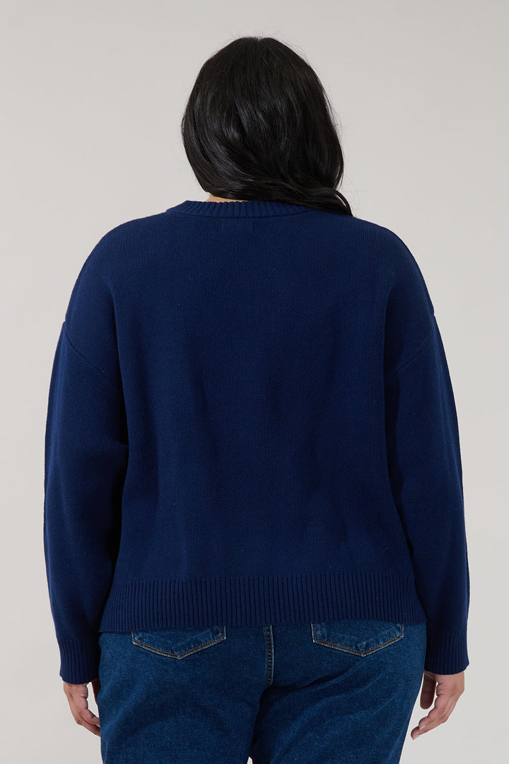 Merci Long Sleeve Sweater Curve