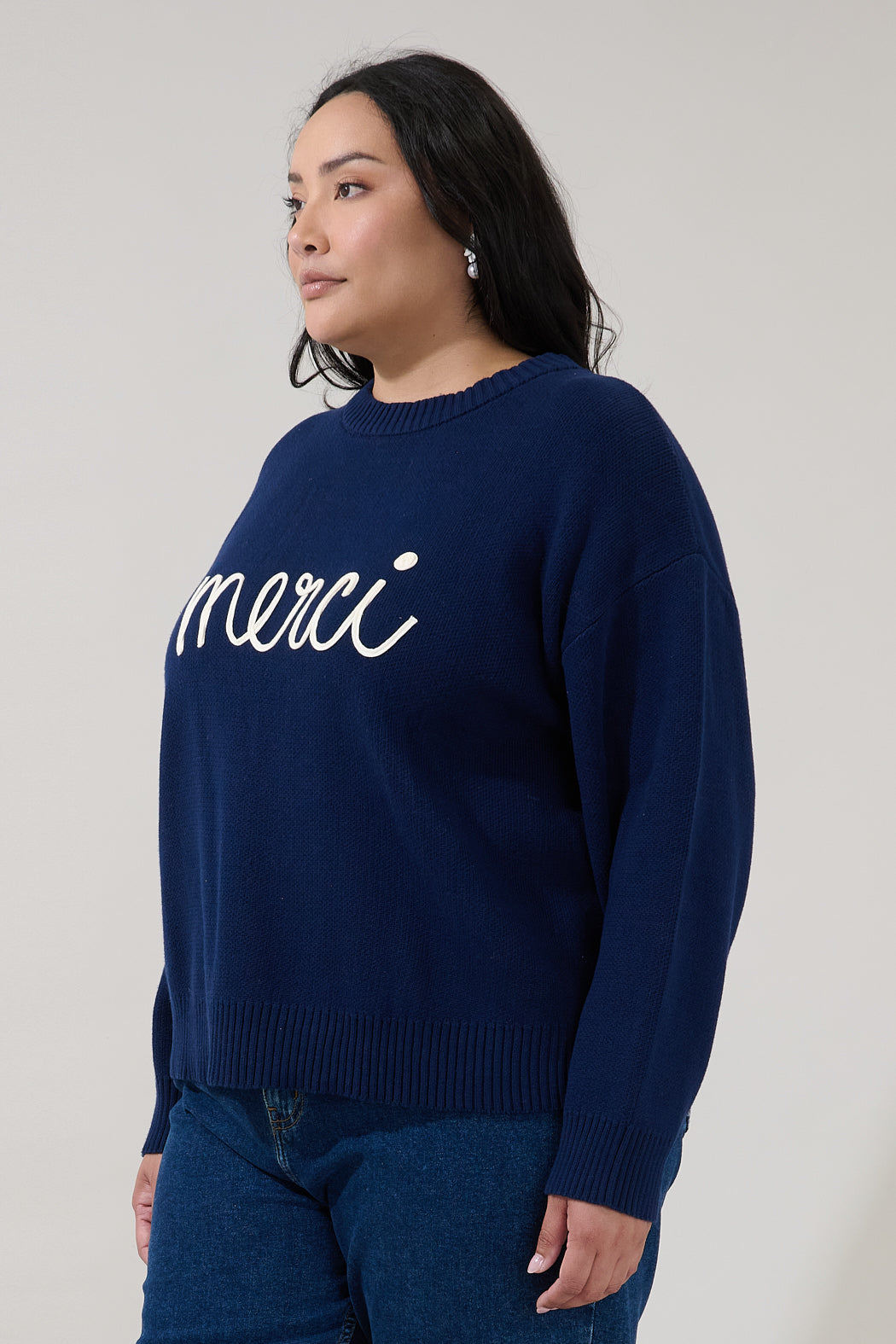 Merci Long Sleeve Sweater Curve