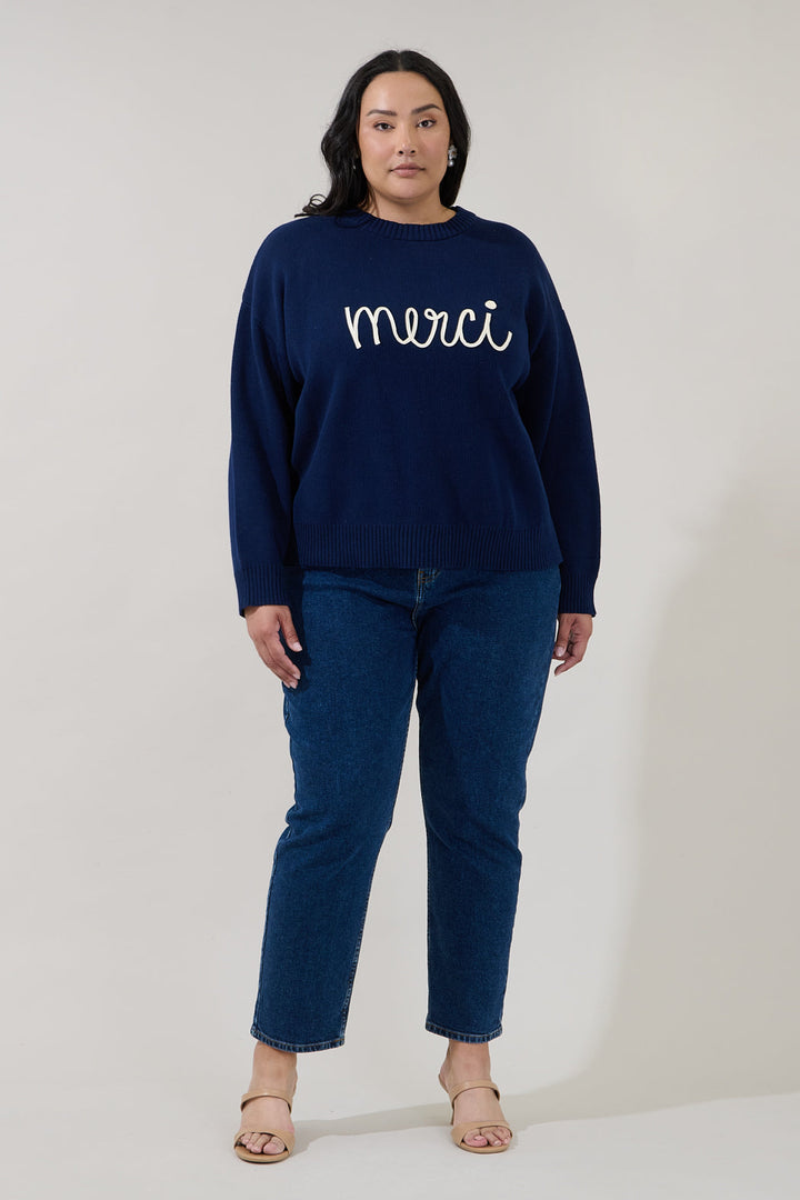 Merci Long Sleeve Sweater Curve