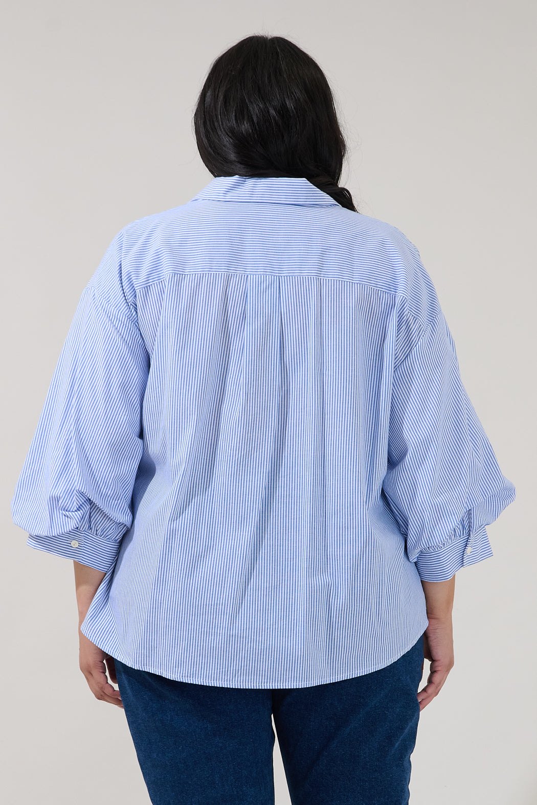 Chalet Button Down Top Stripe Curve