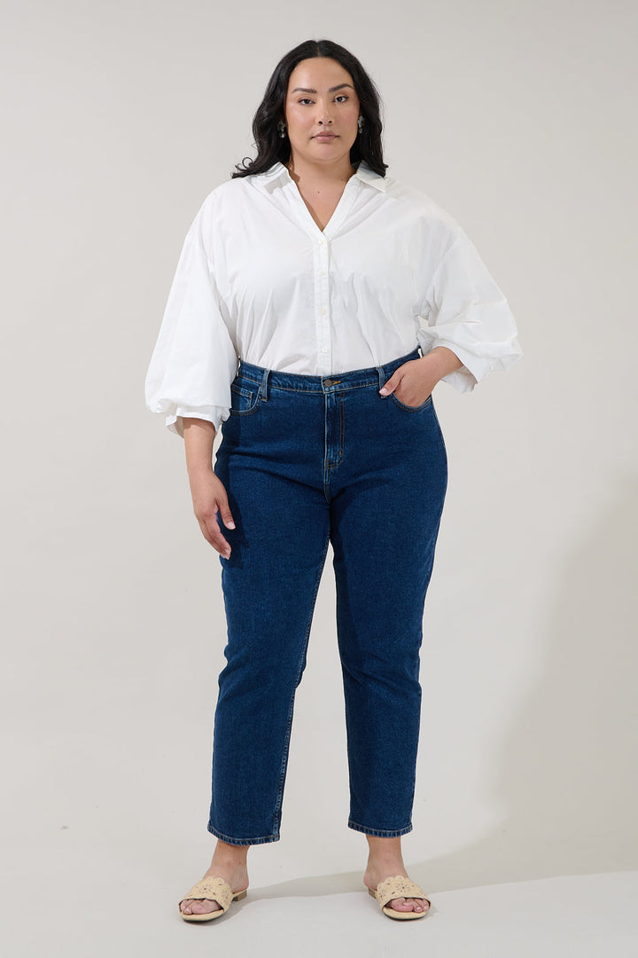 Chalet Button Down Top Curve