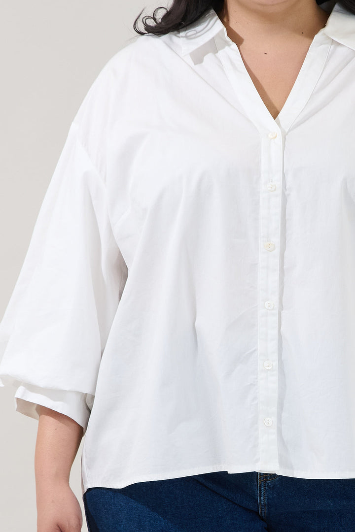 Chalet Button Down Top Curve