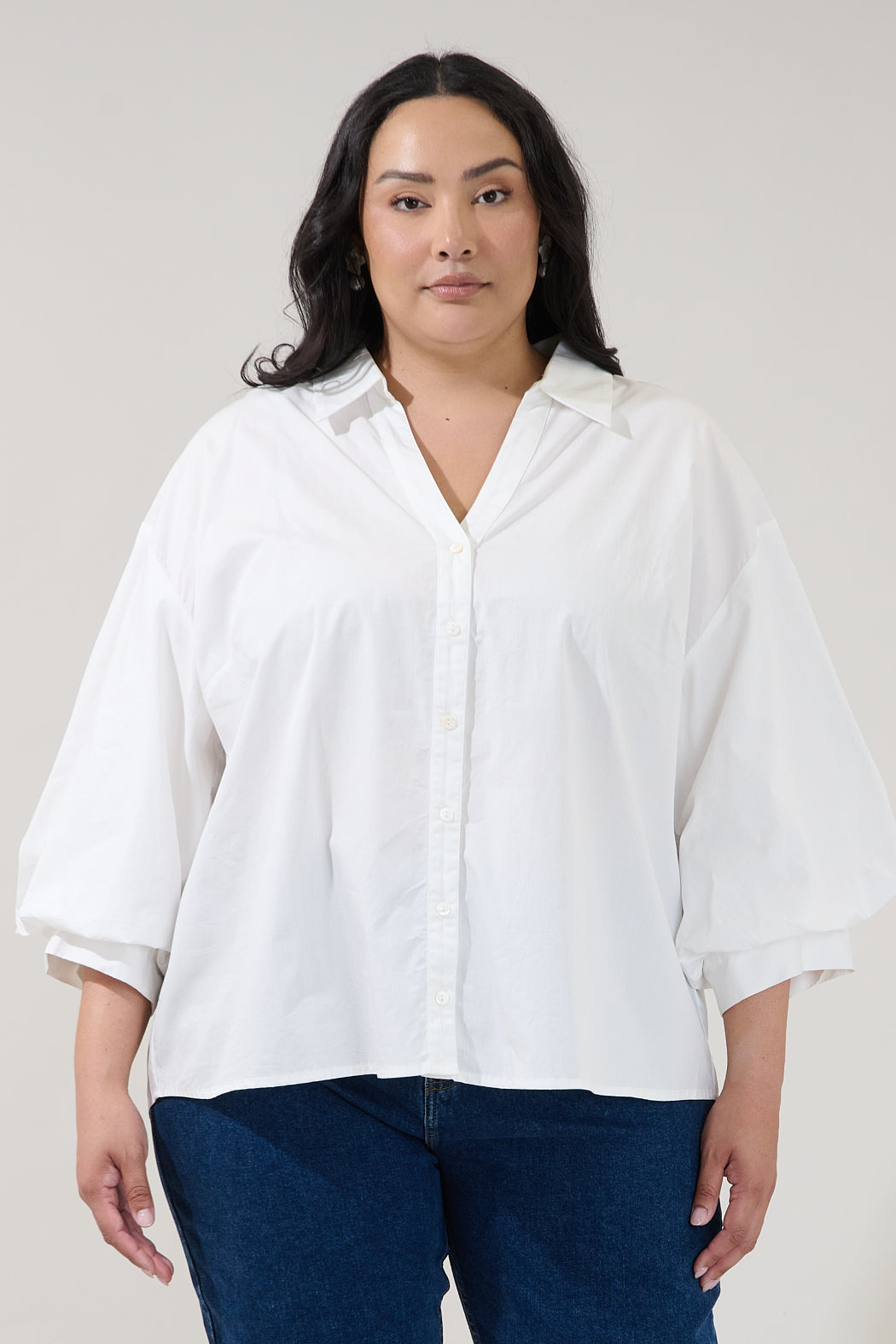 Chalet Button Down Top Curve